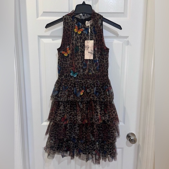 Hannah Banana Other - Hannah Banana animal print tiered ruffle dress wi SZ 16